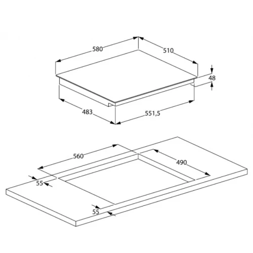Индукционная варочная панель Beko HII64200FMTW (белый) 4