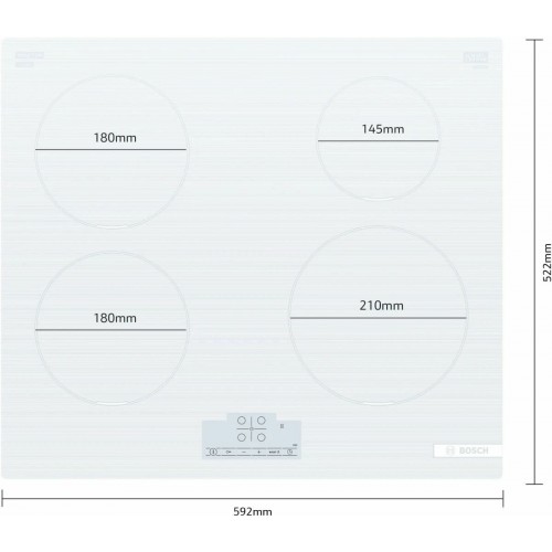 Индукционная варочная панель Bosch PUE612BB1E (белый) 1
