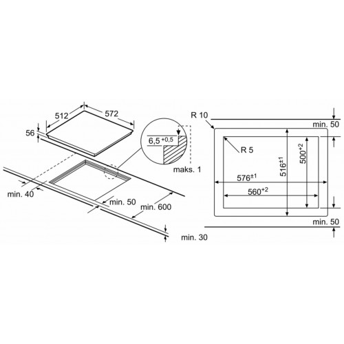 Индукционная варочная панель Bosch PXE601DC1E (черный) 1