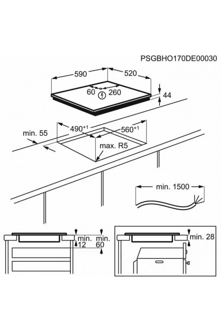 Индукционная варочная панель ELECTROLUX EIV63443 (черный) 1