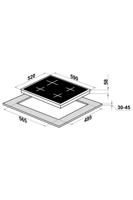 Индукционная варочная панель HOMSair HIC64SBG (бежевый) 5