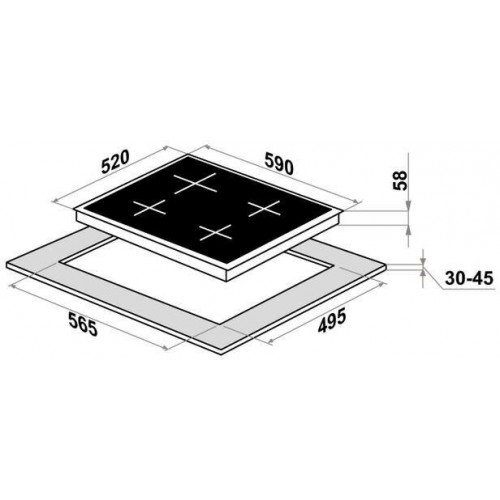 Индукционная варочная панель HOMSair HIC64SBG Inverter (белый) 1