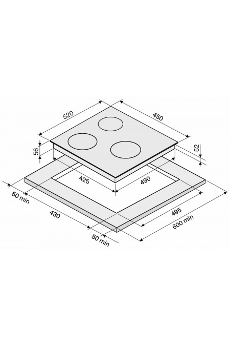 Индукционная варочная панель Krona MAGIER 45 BL 3BTK (черный) 2
