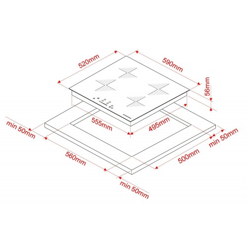 Индукционная варочная панель Kuppersberg ICI 604 (черный) 3