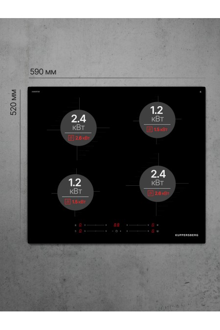 Индукционная варочная панель Kuppersberg ICI 606 (черный) 8