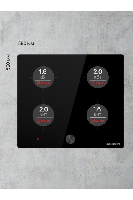 Индукционная варочная панель Kuppersberg ICI 608 (черный) 