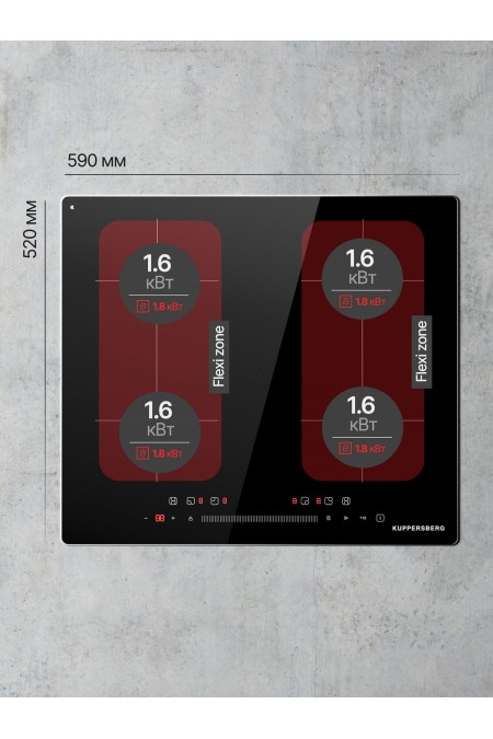 Индукционная варочная панель Kuppersberg ICS 622 R (черный) 8