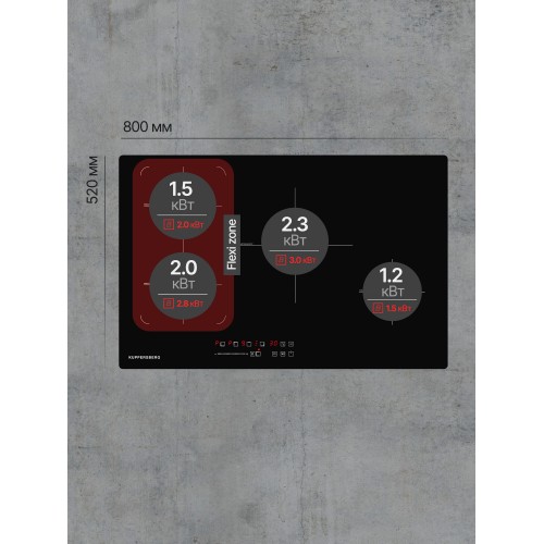 Индукционная варочная панель Kuppersberg ICS 804 (черный) 8