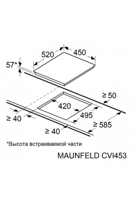 Индукционная варочная панель Maunfeld CVI453BK (черный) 5