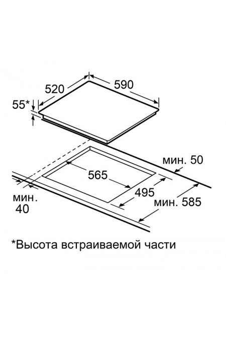 Индукционная варочная панель Maunfeld CVI594SB2BKF Inverter (черный) 4
