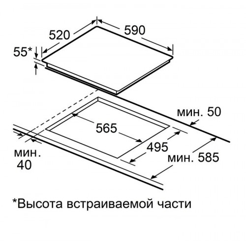 Индукционная варочная панель Maunfeld CVI594SB2BKF Inverter (черный) 5