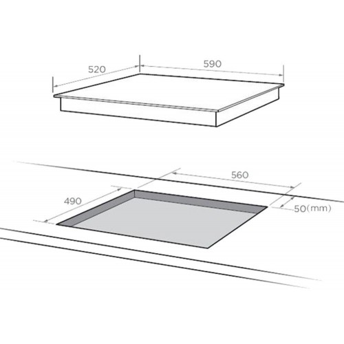 Индукционная варочная панель Midea MIH64721FIV (бежевый) 2