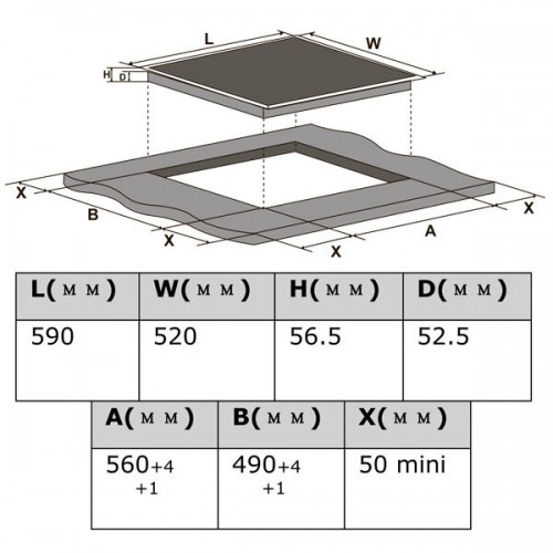 Индукционная варочная панель Midea MIH64721FIV (бежевый) 9