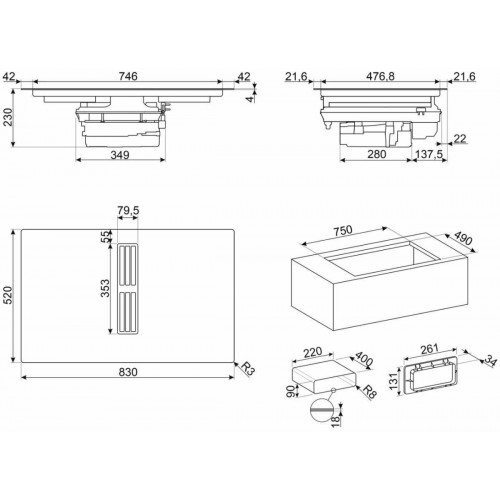 Индукционная варочная панель Smeg HOBD482D2 (черный) 1