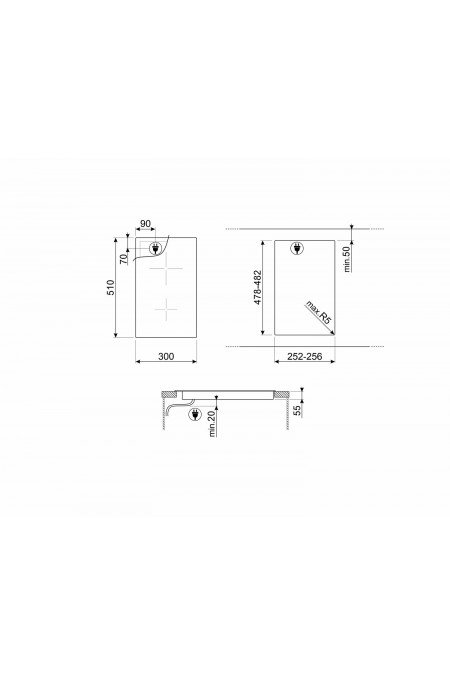 Индукционная варочная панель Smeg SI2321D (черный) 1