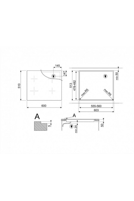 Индукционная варочная панель SMEG SI2M5643D1 (черный) 1