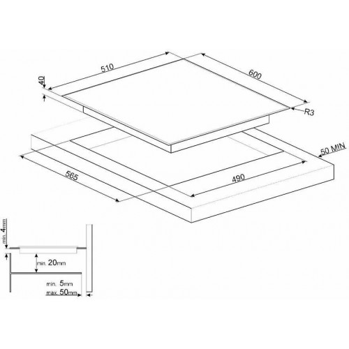 Индукционная варочная панель Smeg SI364BM (черный) 5