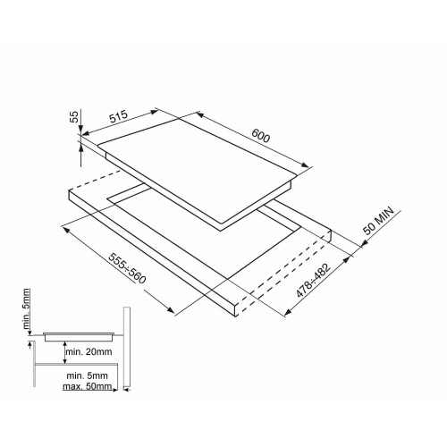Индукционная варочная панель Smeg SI364BM (черный) 6