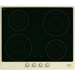 Индукционная варочная панель Smeg SI764POM (кремовый/фурнитура латунная)