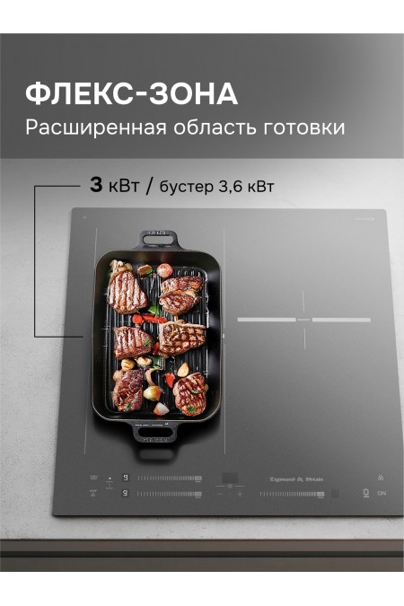 Индукционная варочная панель Zigmund Shtain CI 24.4 S (графит) 3