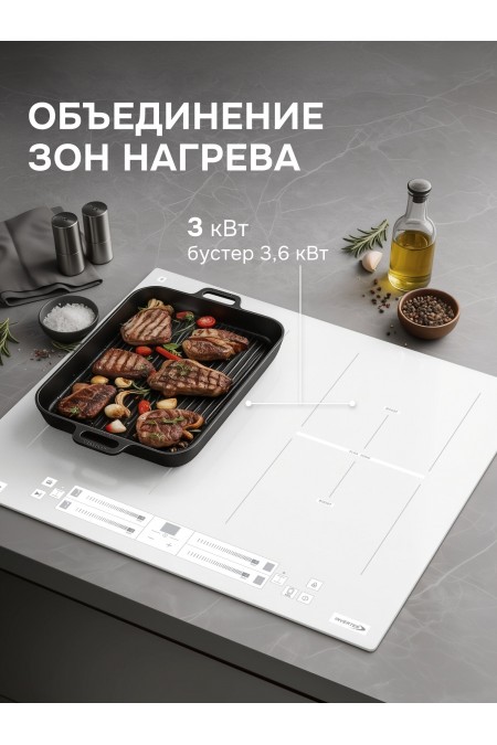 Индукционная варочная панель Zigmund Shtain CI 24.6 W (белый) 5