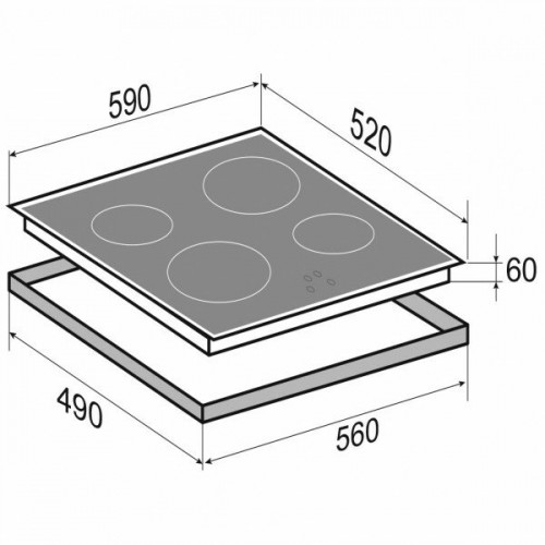 Индукционная варочная панель Zigmund Shtain CIS 219.60 DX (черный) 4