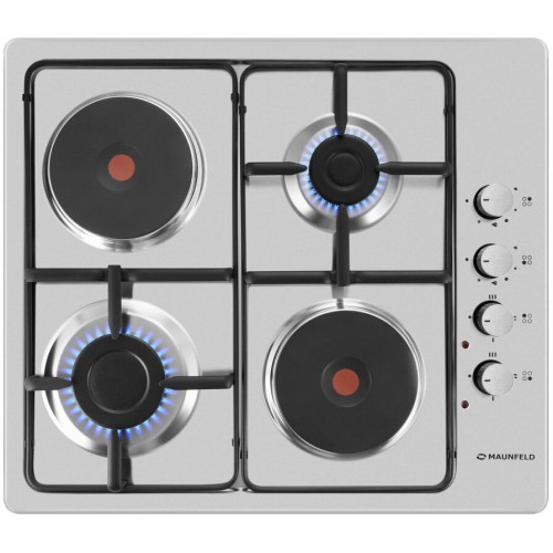 Комбинированная варочная панель MAUNFELD EEHS.64.5ES/KG (серебристый) 