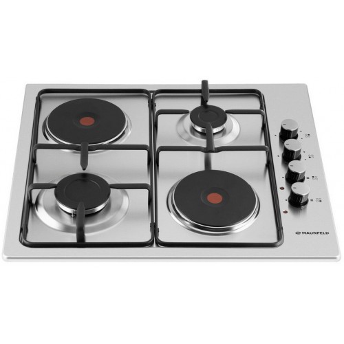 Комбинированная варочная панель MAUNFELD EEHS.64.5ES/KG (серебристый) 1