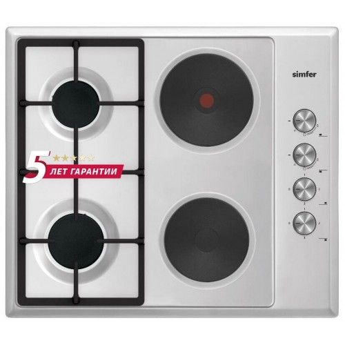Комбинированная варочная панель Simfer H60Q22M516 (серебристый) 