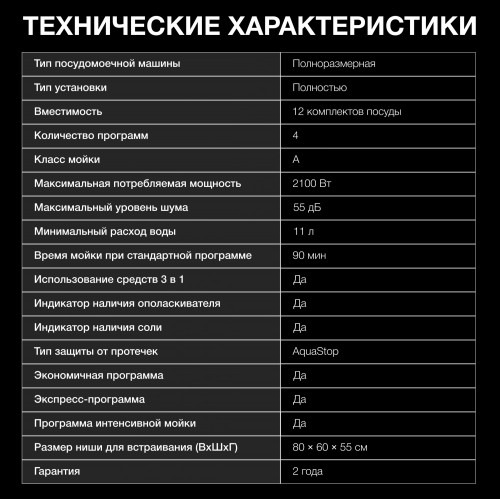 Встраиваемая посудомоечная машина Hyundai HBD 640P (серебристый) 37