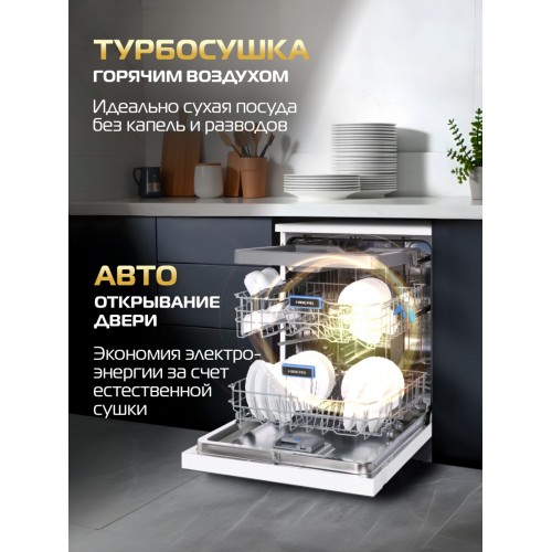 Посудомоечная машина HIBERG i-Q 6815 LW (белый) 4