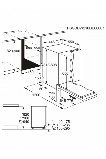 Встраиваемая посудомоечная машина AEG FSE72537P (белый/черный) 9