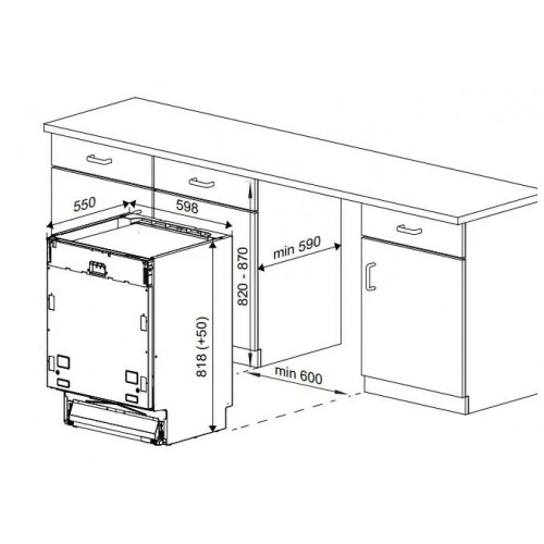 Встраиваемая посудомоечная машина Beko BDIN15560 (серый) 3