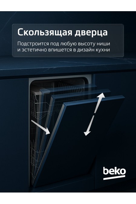 Встраиваемая посудомоечная машина Beko BDIN1S532 (белый) 9