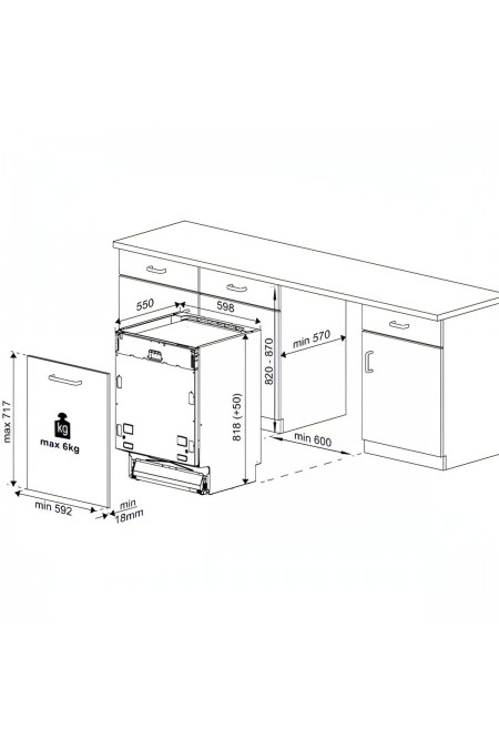 Встраиваемая посудомоечная машина Beko BDIN38530A (белый) 5