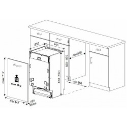 Встраиваемая посудомоечная машина BEKO DIS26012 (белый)