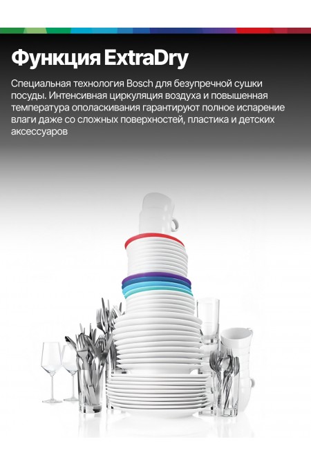 Встраиваемая посудомоечная машина Bosch SPV4HMX55Q (белый) 5