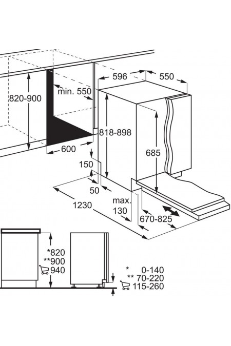 Встраиваемая посудомоечная машина Electrolux EEG69420W (черный/белый) 5