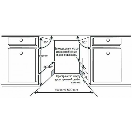 Встраиваемая посудомоечная машина Evelux BD 4504 (серый) 3