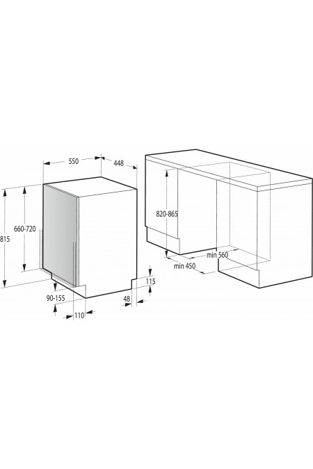 Встраиваемая посудомоечная машина Gorenje GV522E10S (белый) 4