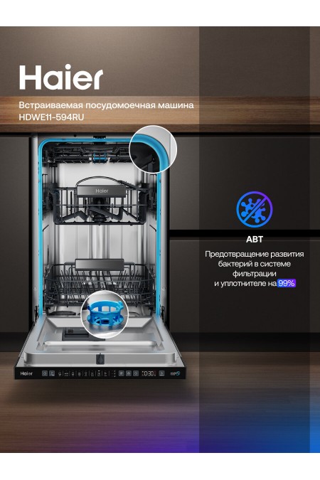 Встраиваемая посудомоечная машина Haier HDWE11-594RU (white) 3