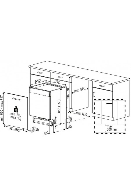 Встраиваемая посудомоечная машина Hotpoint-Ariston HI 5D84 DW (серебристый) 2