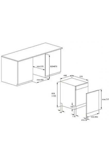 Встраиваемая посудомоечная машина Hotpoint-Ariston HIS 2D86 D (серый) 4