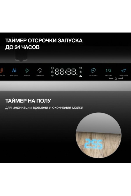 Встраиваемая посудомоечная машина Hyundai HBD 6105 (нержавеющая сталь) 3