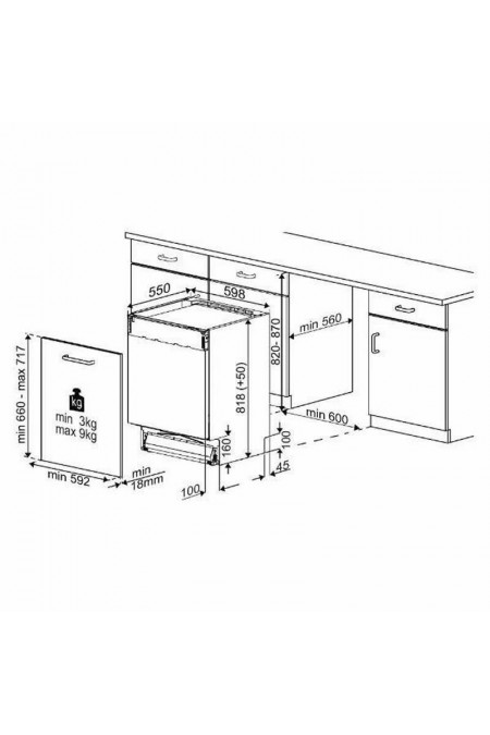 Встраиваемая посудомоечная машина Indesit DI 4C68 (белый) 3