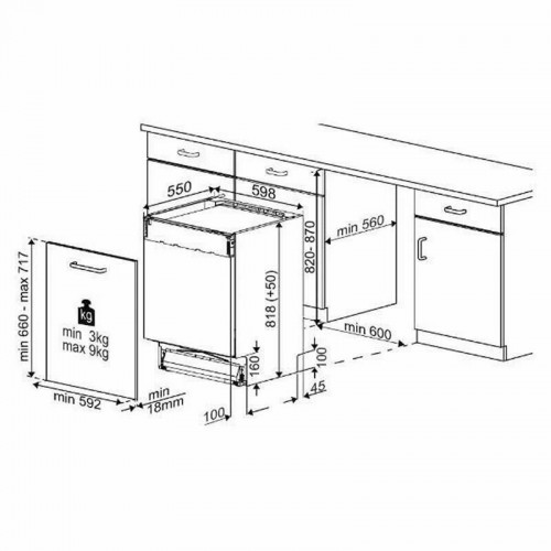 Встраиваемая посудомоечная машина Indesit DI 4C68 (белый) 2