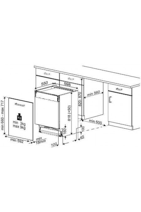 Встраиваемая посудомоечная машина Indesit DI 4C68 (белый) 7