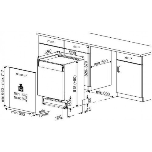 Встраиваемая посудомоечная машина Indesit DI 4C68 (белый) 8