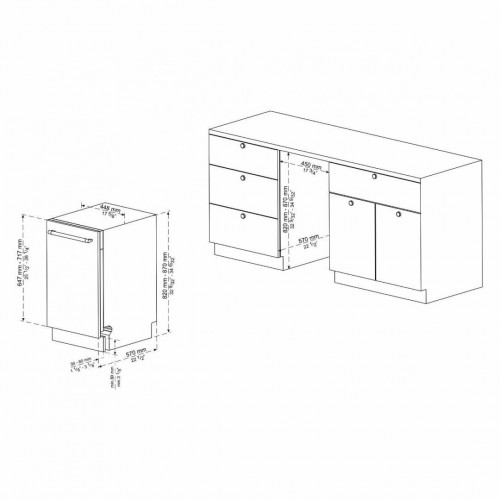 Встраиваемая посудомоечная машина Korting KDI 45488 (серебристый) 2