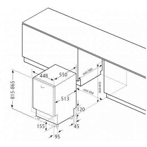 Встраиваемая посудомоечная машина Krona GARDA 45 BI (серебристый) 3